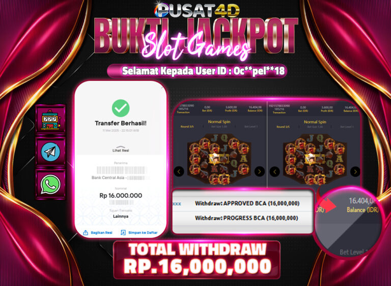 BUKTI KEMENANGAN 16 juta 11