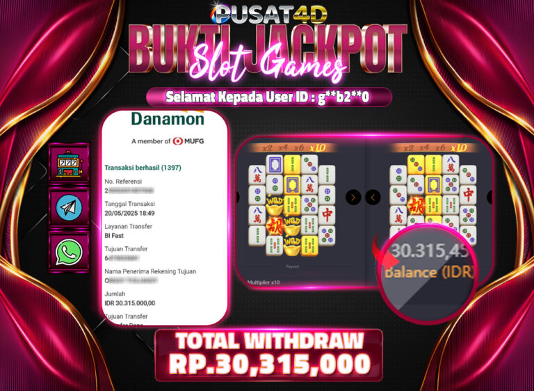 BUKTI KEMENANGAN 30jt 20 mei