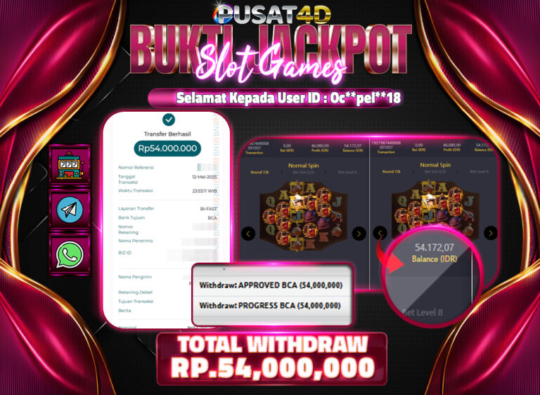BUKTI KEMENANGAN 54 juta 12