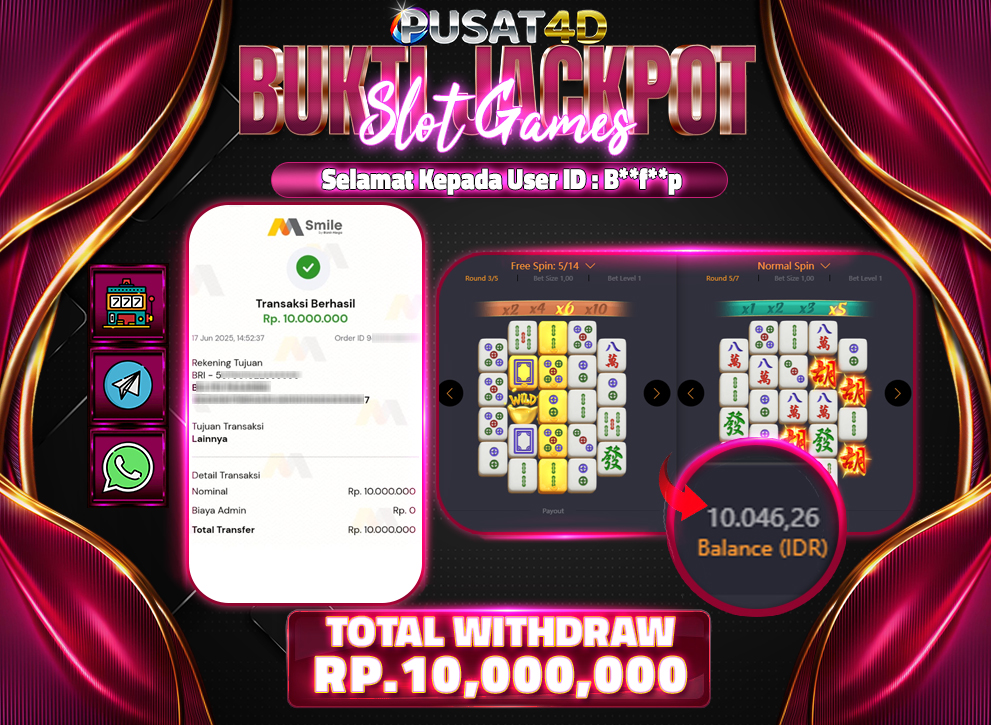BUKTI KEMENANGAN10jt 17 juni