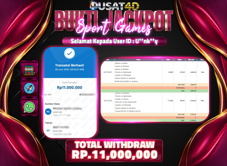 BUKTI KEMENANGAN11jt 8 juni