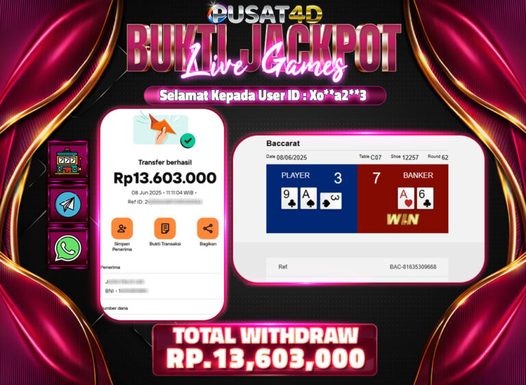 BUKTI KEMENANGAN13jt 8juni