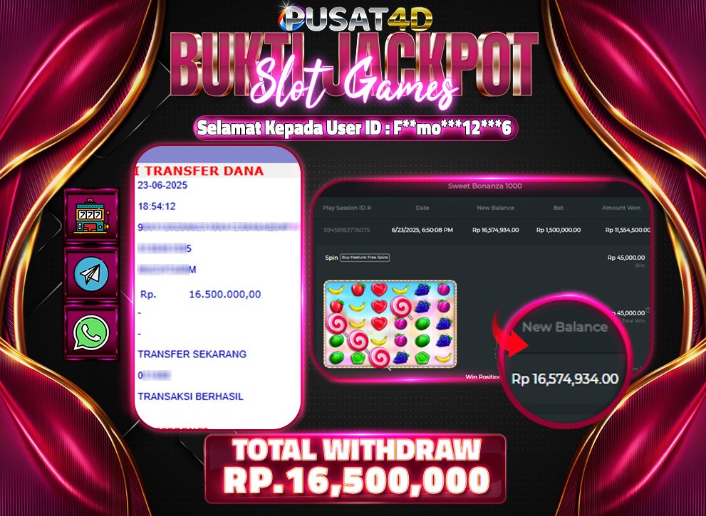 BUKTI KEMENANGAN16jt 23juni