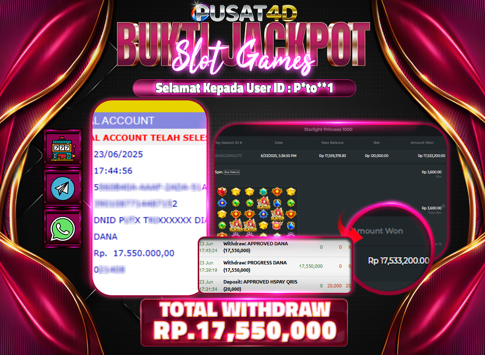 BUKTI KEMENANGAN17JT 23JUNI