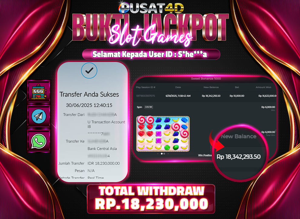 BUKTI KEMENANGAN18jt 30juni