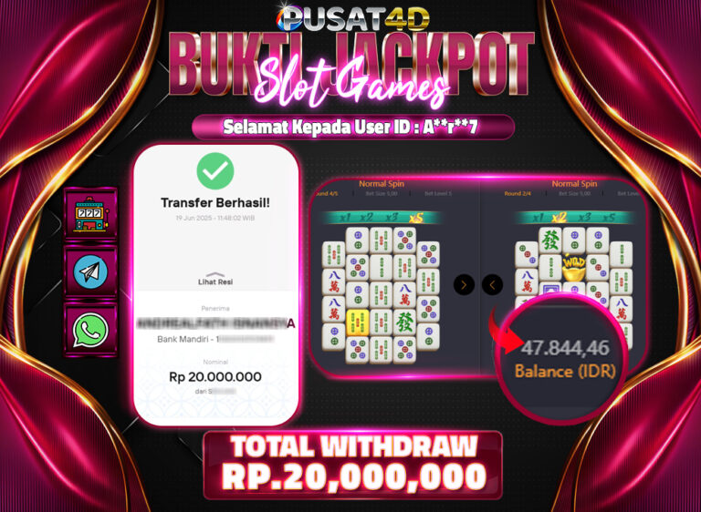 BUKTI KEMENANGAN20jt 19juni