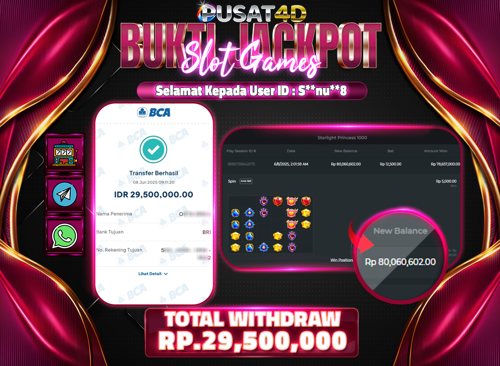 BUKTI KEMENANGAN29jt 8 juni