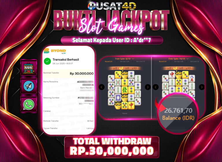 BUKTI KEMENANGAN30jt 6 juni