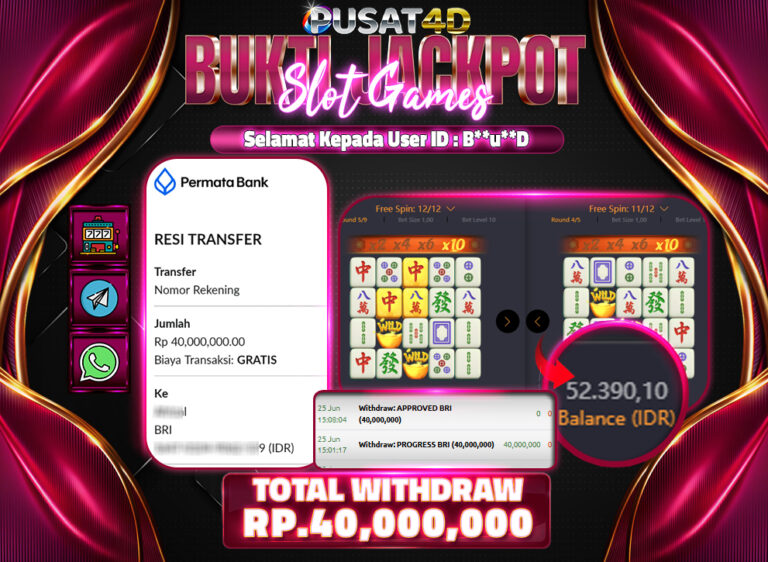 BUKTI KEMENANGAN40jt 25juni