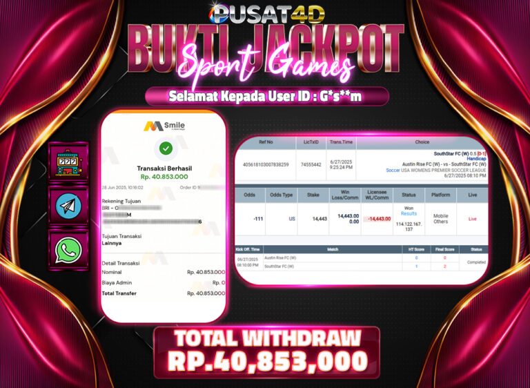 BUKTI KEMENANGAN40jt 28juni