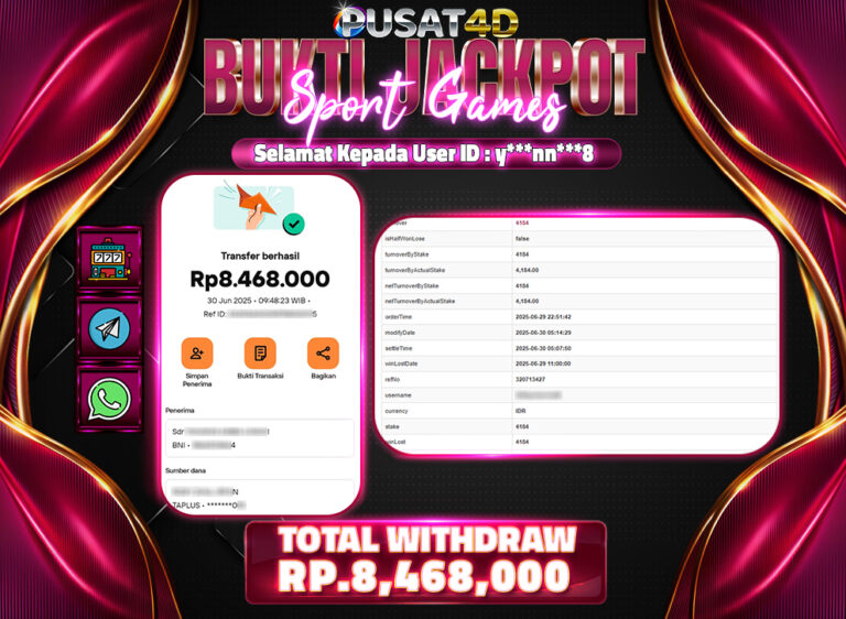 BUKTI KEMENANGAN8jt 30juni