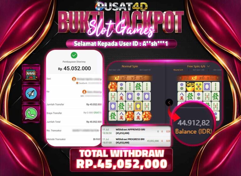 BUKTI KEMENANGAN 61 JUTA 10 JULI40jt 11juli
