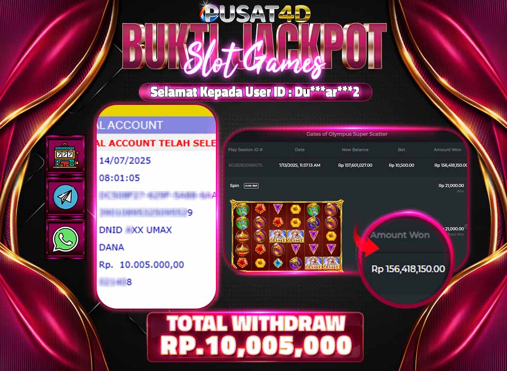 BUKTI KEMENANGAN10jt 14juli