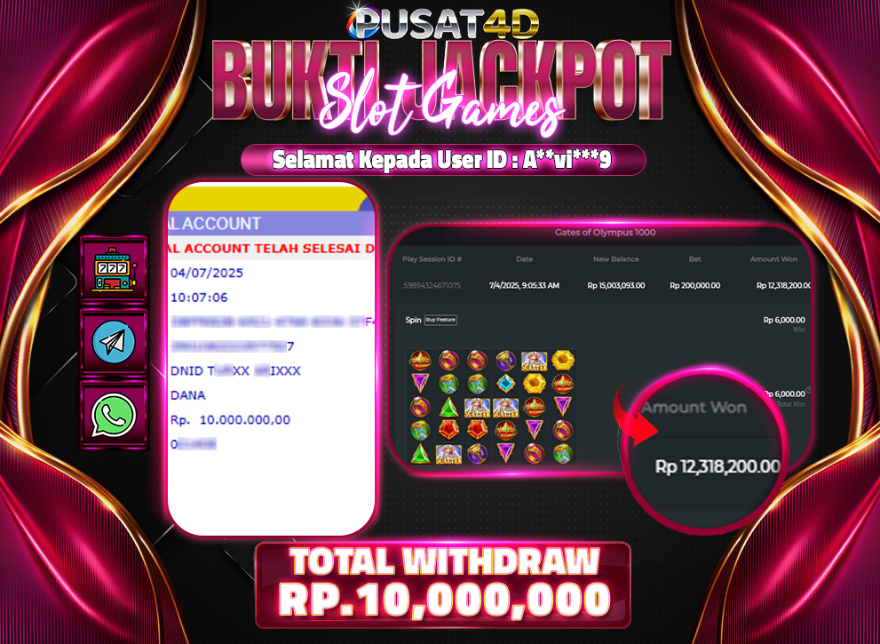 BUKTI KEMENANGAN10jt 4juli