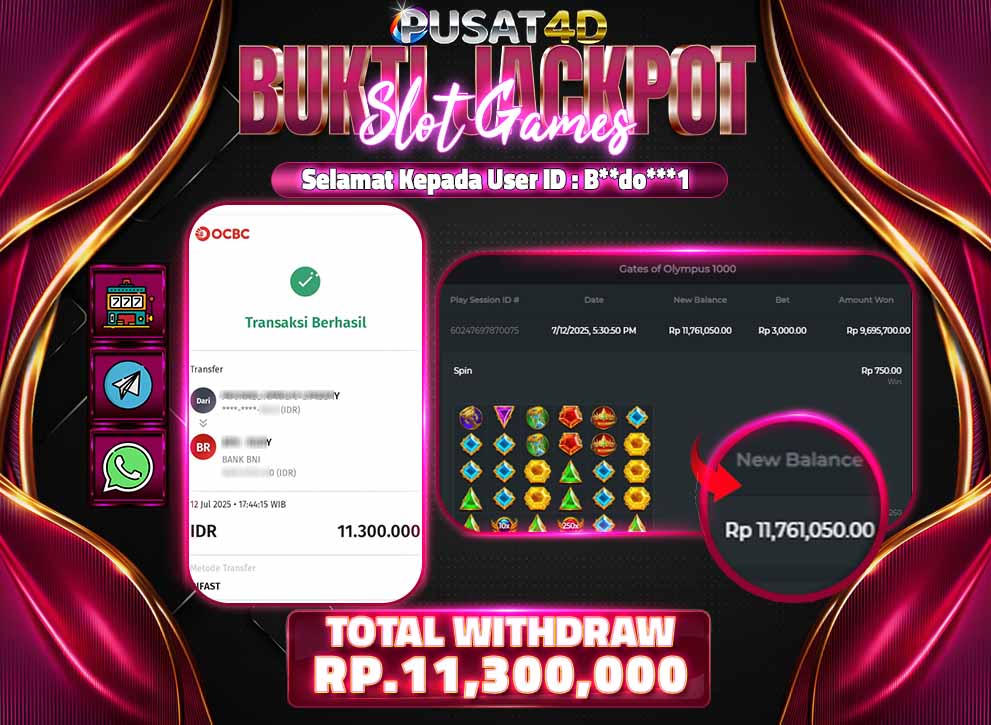BUKTI KEMENANGAN11jt 12juli