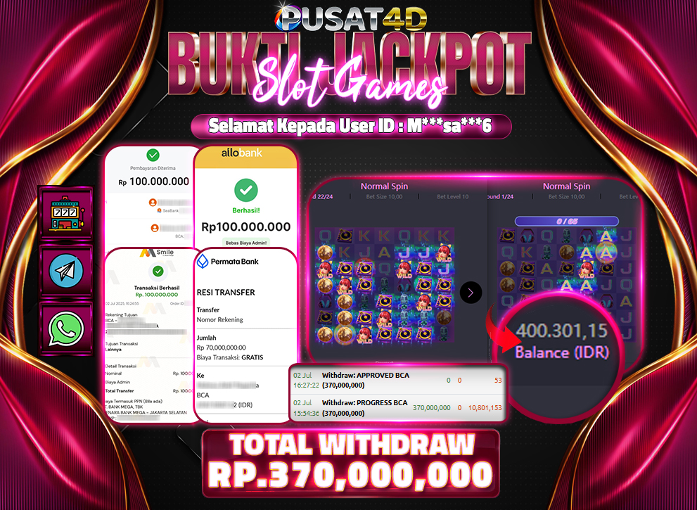 BUKTI KEMENANGAN370jt 02 juli