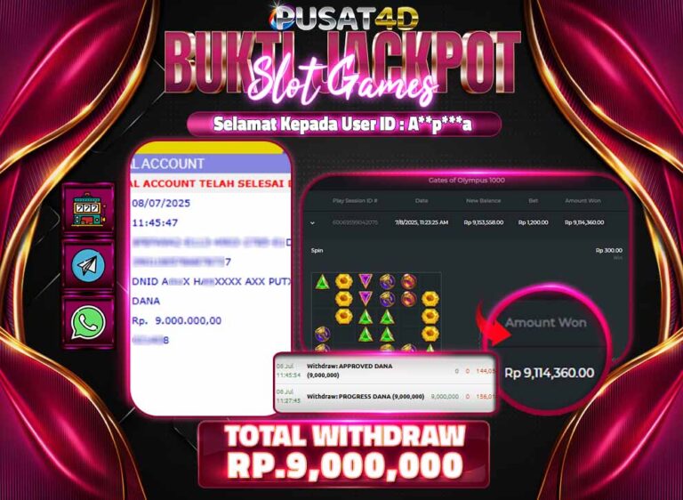 BUKTI KEMENANGAN9jt 08juli